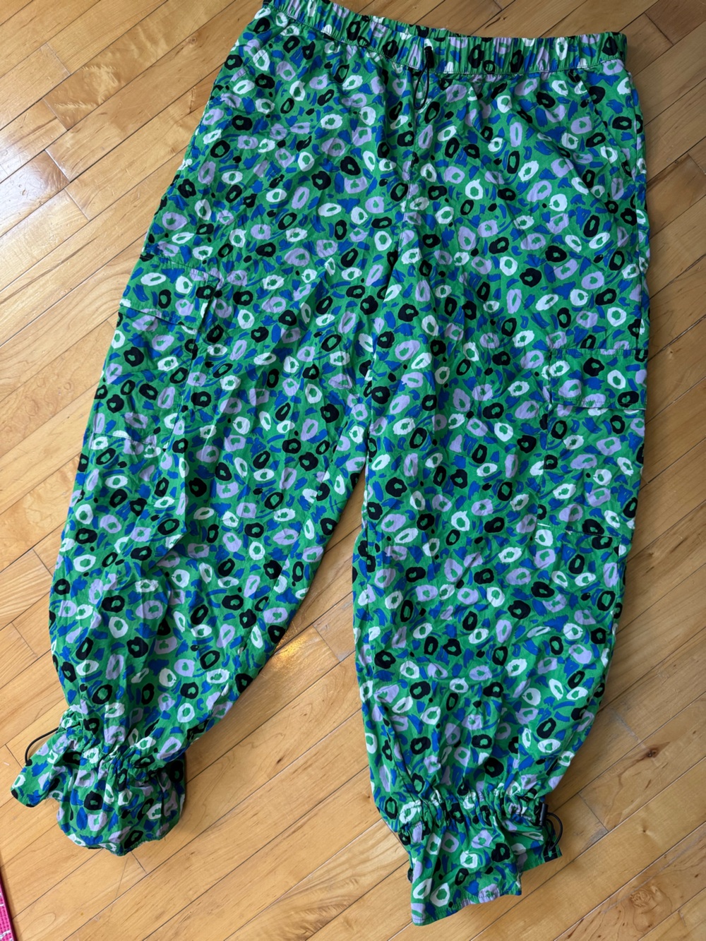 Diane von Furstenberg Target Utility Jazz Dot Green Cargo Pants Sz XL